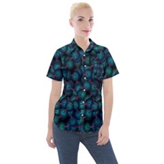 Background Abstract Textile Design Women s Short Sleeve Pocket Shirt