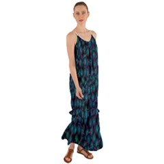 Background Abstract Textile Design Cami Maxi Ruffle Chiffon Dress