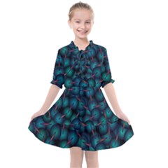 Background Abstract Textile Design Kids  All Frills Chiffon Dress by Pakrebo