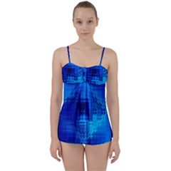 Inary Null One Figure Abstract Babydoll Tankini Set by Pakrebo