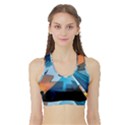 London Skyscraper Lighting Contrast Sports Bra with Border View1