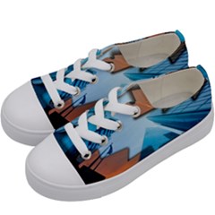 London Skyscraper Lighting Contrast Kids  Low Top Canvas Sneakers by Pakrebo