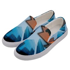 London Skyscraper Lighting Contrast Men s Canvas Slip Ons by Pakrebo