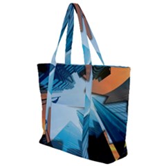 London Skyscraper Lighting Contrast Zip Up Canvas Bag by Pakrebo