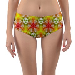 Background Abstract Pattern Texture Reversible Mid-waist Bikini Bottoms by Pakrebo