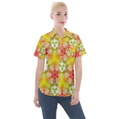 Background Abstract Pattern Texture Women s Short Sleeve Pocket Shirt