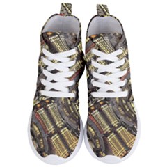 Render 3d Fractal Design Metal Women s Lightweight High Top Sneakers by Pakrebo