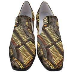 Render 3d Fractal Design Metal Women Slip On Heel Loafers by Pakrebo