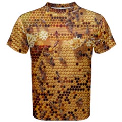 Bees Nature Animals Honeycomb Men s Cotton Tee by Pakrebo