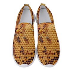 Bees Nature Animals Honeycomb Women s Slip On Sneakers by Pakrebo