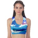 Japanese Wave Japanese Ocean Waves Sports Bra View1