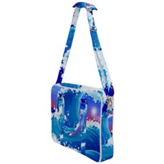 Japanese Wave Japanese Ocean Waves Cross Body Office Bag