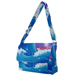 Japanese Wave Japanese Ocean Waves Full Print Messenger Bag by Pakrebo