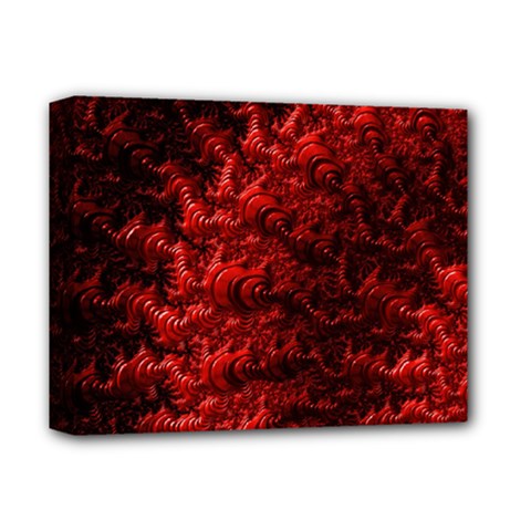 Red Abstract Fractal Background Deluxe Canvas 14  X 11  (stretched) by Pakrebo