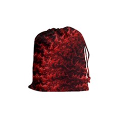 Red Abstract Fractal Background Drawstring Pouch (medium) by Pakrebo