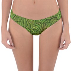 Background Abstract Green Seamless Reversible Hipster Bikini Bottoms by Pakrebo