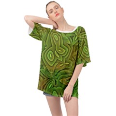 Background Abstract Green Seamless Oversized Chiffon Top