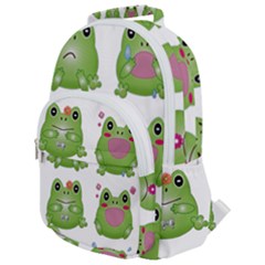 Kawaii Frog Rainy Season Japanese Rounded Multi Pocket Backpack