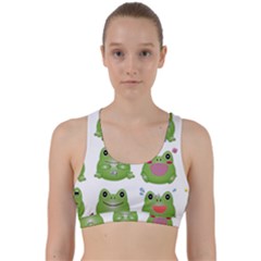 Kawaii Frog Rainy Season Japanese Back Weave Sports Bra by Pakrebo