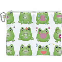 Kawaii Frog Rainy Season Japanese Canvas Cosmetic Bag (xxxl) by Pakrebo