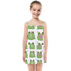 Kawaii Frog Rainy Season Japanese Kids  Summer Sun Dress by Pakrebo