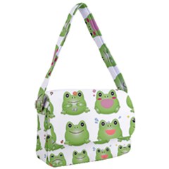 Kawaii Frog Rainy Season Japanese Courier Bag by Pakrebo