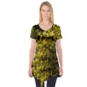 Rich Yellow Digital Abstract Short Sleeve Tunic  View1