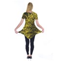 Rich Yellow Digital Abstract Short Sleeve Tunic  View2