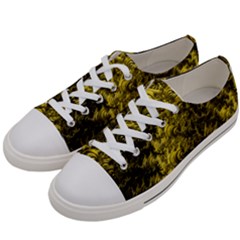 Rich Yellow Digital Abstract Women s Low Top Canvas Sneakers by Pakrebo