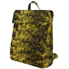 Rich Yellow Digital Abstract Flap Top Backpack