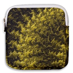 Rich Yellow Digital Abstract Mini Square Pouch by Pakrebo