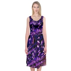 Light Violet Purple Technology Midi Sleeveless Dress by Pakrebo