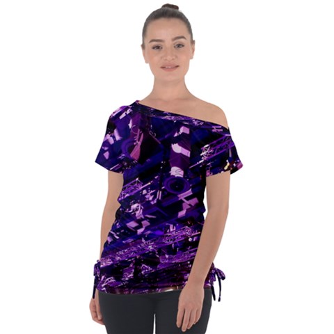 Light Violet Purple Technology Tie-up Tee by Pakrebo