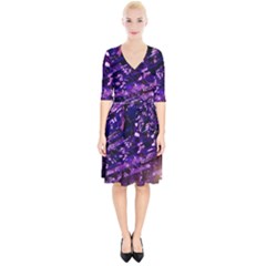 Light Violet Purple Technology Wrap Up Cocktail Dress by Pakrebo