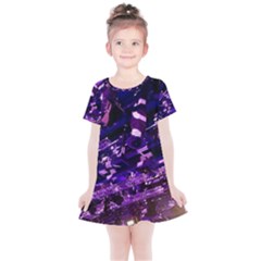 Light Violet Purple Technology Kids  Simple Cotton Dress by Pakrebo