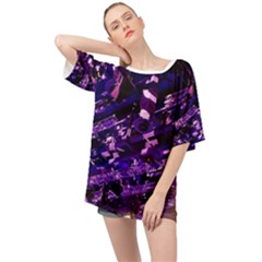 Light Violet Purple Technology Oversized Chiffon Top