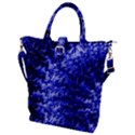 Rich Blue Digital Abstract Buckle Top Tote Bag View1