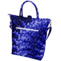 Rich Blue Digital Abstract Buckle Top Tote Bag View2