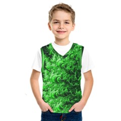 Green Abstract Fractal Background Kids  Sportswear by Pakrebo