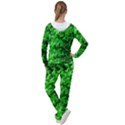 Green Abstract Fractal Background Women s Tracksuit View2