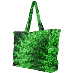 Green Abstract Fractal Background Simple Shoulder Bag by Pakrebo