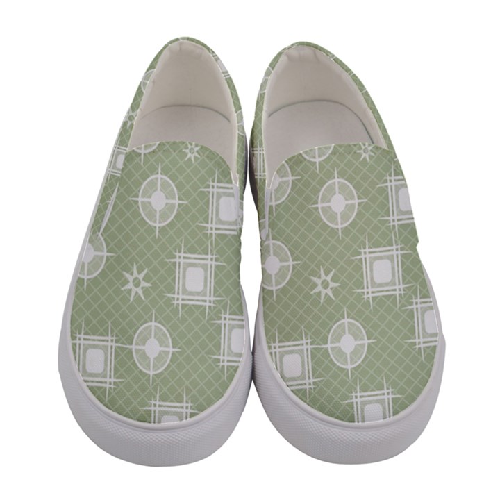 Background Non Seamless Pattern Women s Canvas Slip Ons