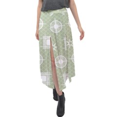 Background Non Seamless Pattern Velour Split Maxi Skirt