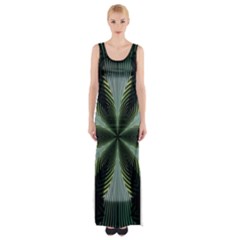 Lines Abstract Background Maxi Thigh Split Dress by Pakrebo