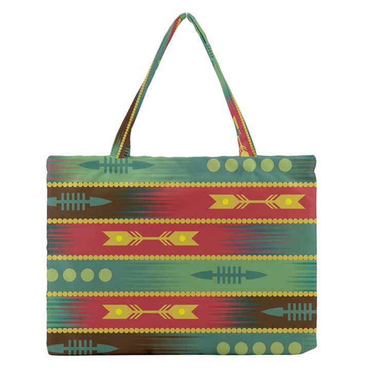 Background Non Seamless Pattern Zipper Medium Tote Bag