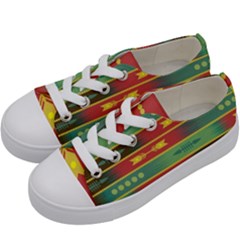 Background Non Seamless Pattern Kids  Low Top Canvas Sneakers by Pakrebo