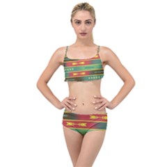 Background Non Seamless Pattern Layered Top Bikini Set by Pakrebo