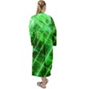 Futuristic Background Laser Green Maxi Tie Front Velour Kimono View2