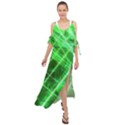 Futuristic Background Laser Green Maxi Chiffon Cover Up Dress View1