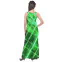 Futuristic Background Laser Green Sleeveless Velour Maxi Dress View2